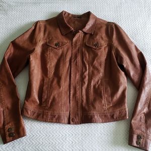 Jou Jou Faux Leather Bomber Jacket